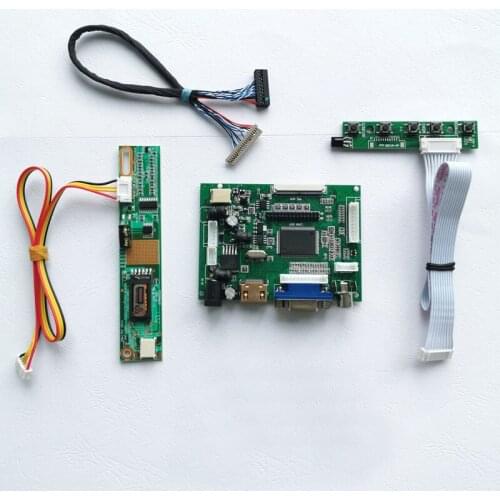 For HT13X12/HT13X13/HT13X14 LVDS 20pins 1CCFL 13.3" 1024*768 notebook panel 2AV+VGA LCD display controller drive board kit