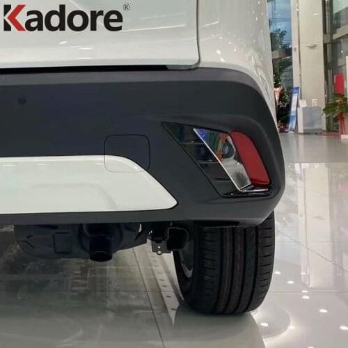 For toyota corolla cross 2019 2020 2021 Chrome Tail Rear Fog Light Lamp Eyelid Eyebrow Cover Trim Decoration Car Accessories