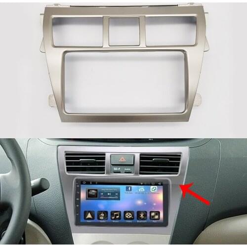 For Toyota Vios Belta Yaris Sedan 2Din Car Radio Frame Dash Panel Stereo Trim