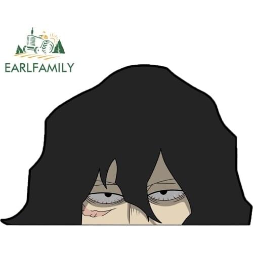 EARLFAMILY 13cm x 8.4cm For My Hero Academia Peeker Car Motorcycle Stickers Auto Air Conditioner Decal Anime Decoration