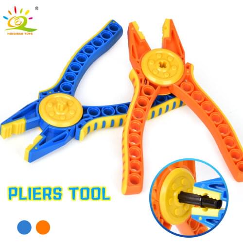 HUIQIBAO Toys Dismantled Device Building Blocks Technical Series Accessories Pliers Tongs Tool Bricks Parts Toys For Children