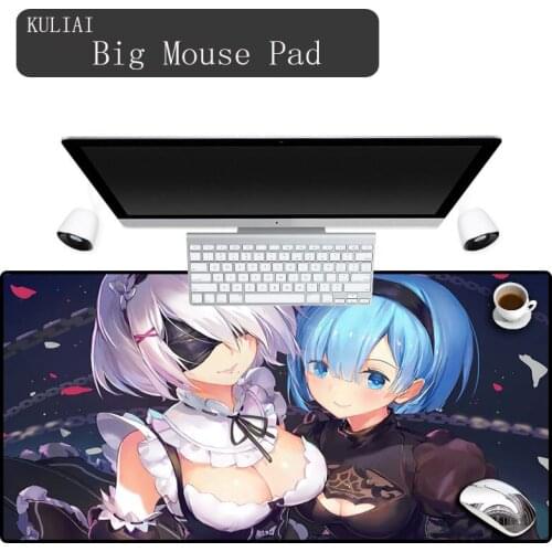 XGZ DIY Japan and South Korea Anime Large Size Mouse Pad Nier Automata Game Mousepads Desktop Decoration Sexy Wallpaper Mats