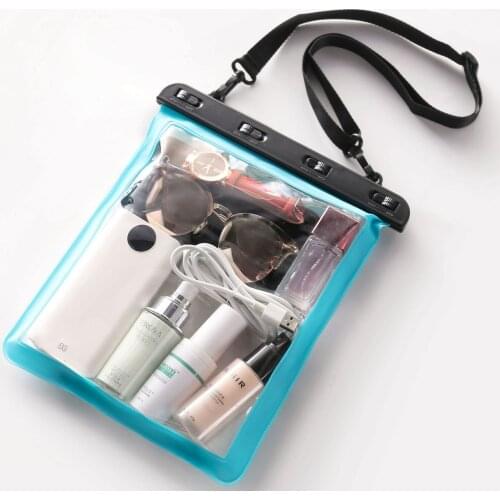 Multifunctional one-shoulder debris outdoor transparent waterproof bag beach bag mobile phone debris waterproof bag