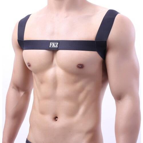 Harness Mens Lingerie Sexy Costume Shoulder Chest Harness Belt Straps Sexy Clubwear Muscle Show Costume Accessories