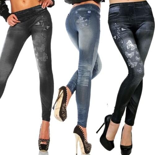 NEW Fashion Womens Jeans Look Skinny Jeggings Stretchy Slim Leggings Soft Pants