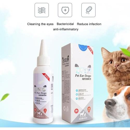Cat And Dog Ear Cleaner Pet Eyes Drops For Cat Dog Tears Cleansing Moisturizing Pet Eyes Wash Essence Skin Diseases Care Relieve