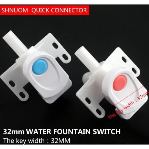 A Pair Water Dispenser Accessories Semicircle Faucet Switch Hot And Cold Water Mouth Piano Key Press Type Vertical Plate Fixed