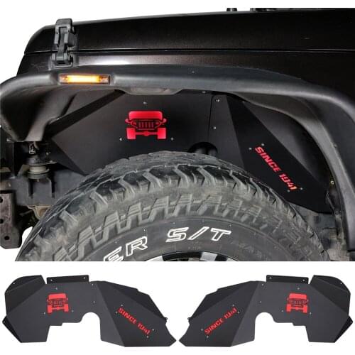 Front Inner Fender Liners Compatible with 2007-2018 Wrangler JK & JKU Unlimited Bolt-on Style Fender Flares