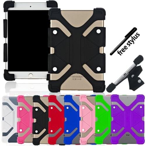 Tablet Case for Zte Zpad 10.1/Tesco Connect 10/Vodafone SmartTab N8/Cello 10.1/HP Slate 10 HD Universal Silicone Cover + Stylus