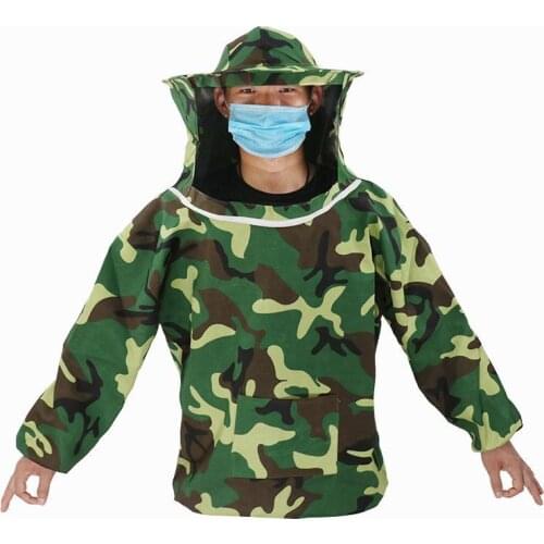 Dress Camouflage Beekeeping Jacket Bee Protective Clothing Ventilated Bee Suits Man Woman Universal Clothing Insect Control E113