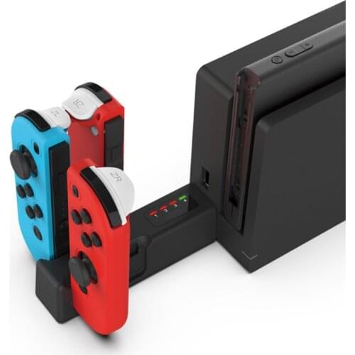 Portable USB Hub Wireless Charger Four Charging Station for NS Switch JoyCon 24BB