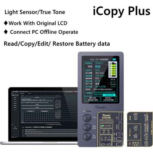 QIANLI iCopy Plus 2.1 Programmer True Tone Light Sensor Original Color Battery Repair Programmer For 11Pro 11Promax 8 X Xs Max