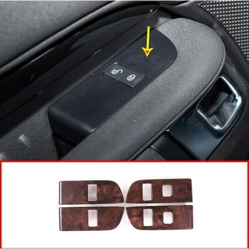 Rose Wood Grain For Land Rover DIscovery 5 LR5 L462 2019 LHD Year ABS Interior Child Lock Button Trim With Opening Warning