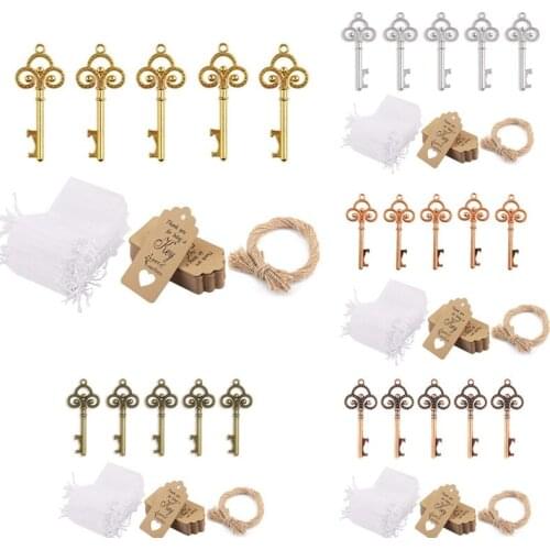 Wedding Candy Gauze Gauze Bag Special Design Wedding Gift Candy Jewelry Package Bottle Opener Keychain Return With Souvenir