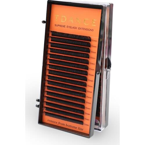 TDANCE High quality 16Rows Thickness Faux Mink Eyelashes Individual Eyelash Lashes Soft Eyelash Extension False Eyelash