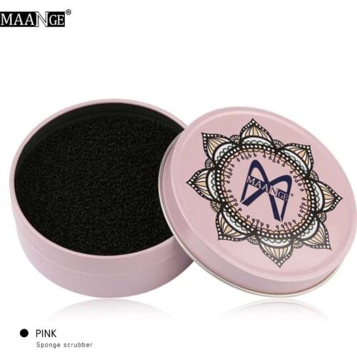 1PC Color Off Makeup Brush Cleaner Sponge Remover Aluminum Make up Brushes Cleaning Box Powder Brush Washing Clean Kit #271506