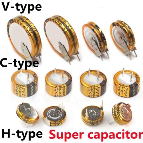 2PCS/Lot 5.5V Super Capacitor 0.022F 0.047F 0.1F 0.22F 0.33F 0.47F 1F 1.5F 4.0F 5.0F Button Type Farrah Supercapacitor V/H/CType