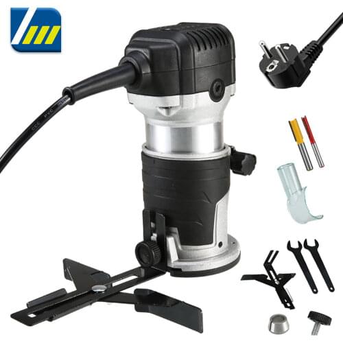 220V 2000W Wood Electric Hand Carving Machine 1/4 8 mm 6 Speeds Hand Trimmer Woodworking Engraving Slotting Trimming Wood Router