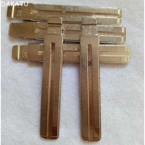 NO.24 NE66 Engraved Line Key Blade For Volvo S80 Scale Shearing Teeth Cutting Key Blank 2 IN 1