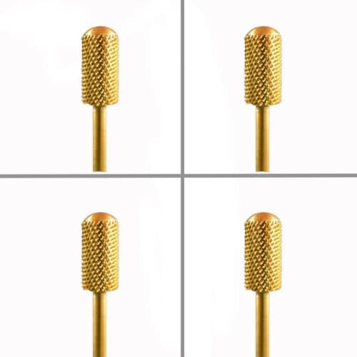 4pcs Carbide Nail Drill Bit - Small Barrel Smooth Top Bit - M