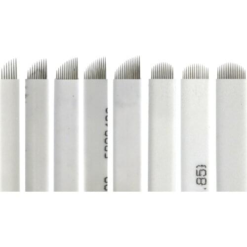 50 Pcs/lot Microblading Needles 14 pins for Microblading Embroidery Pen Pernement Makeup Eyebrow Tattoo Pen Machine