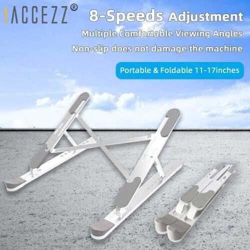 !ACCEZZ Laptop Stand Holder 11-17 inch Adjustable Metal Non-slip Cooling Stand For Macbook Pro Lenovo Dell Metal Tablet Bracket