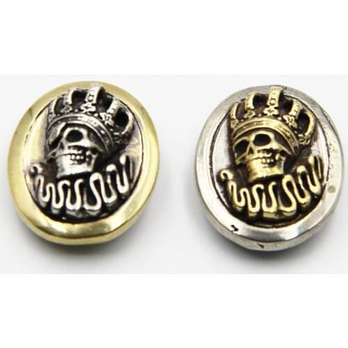 Crown Skull Conchos Screwback Stud Handmade Leather Craft Decorations Clothing DIY Stud Fasten