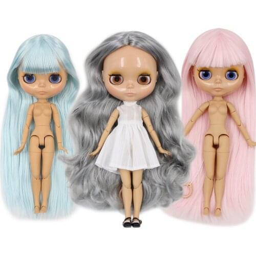 ICY DBS Blyth Doll tan skin 1/6 bjd joint body 30cm toy shiny face random eyes colors toy kid gift