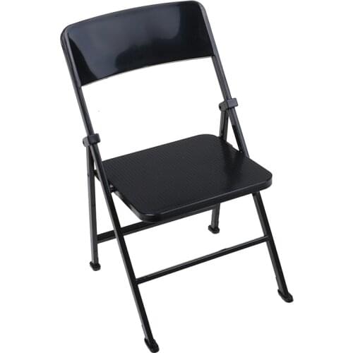 1/6 Scale Dollhouse Miniature Furniture Toys Folding Chair for Dolls Action Figure Gold Lifestyle Plastic Derivative Product