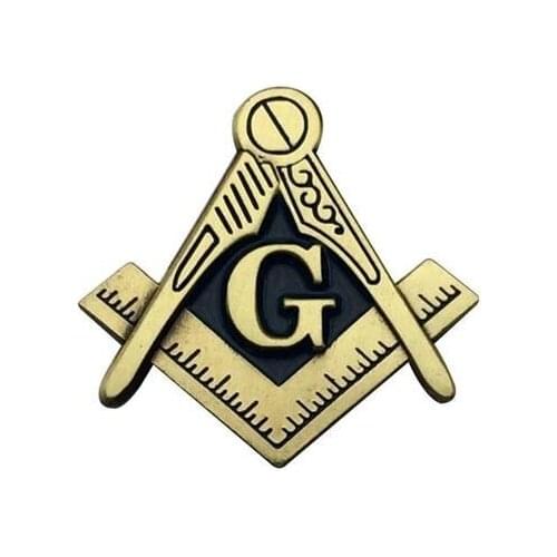 Masonic Lapel Pins Antique Bronze Copper Compass And Square Enamel Brooch Gifts Badges With Butterfly Clutch,25.4mm