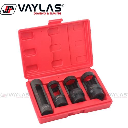 4Pcs Oxygen Sensor Socket Set Oxygen Sensor Removing Sockets of Tools Set 1/2" Square Drive for Car Diesel Engine