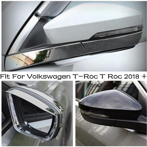 Lapetus Side Car Door Rear View Rearview Mirror Cover Trim Accessories Exterior Fit For Volkswagen T-Roc T Roc 2018 - 2021 ABS