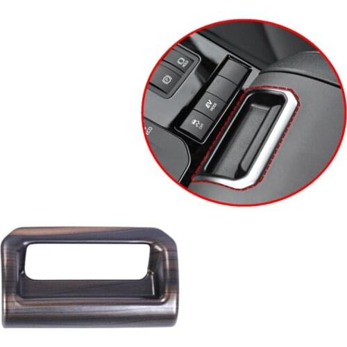New Product ABS Mahogany Armrest Case Switch Panel Decorative Cover Accessories For Toyota Highlander XU70 2021 2022
