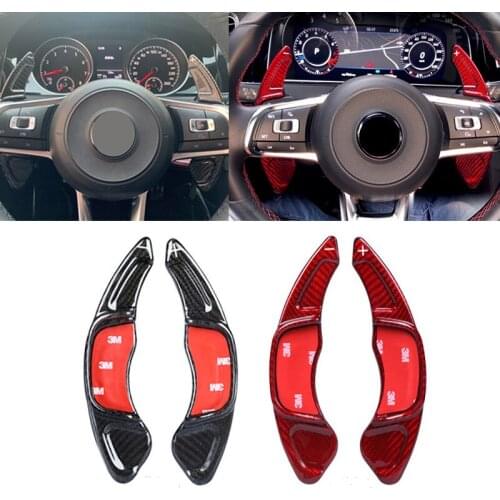 Steering Wheel Extension Paddle Shifter for Volkswagen VW GOLF MK7.5 2018 2019 2020 Carbon Fiber Car Styling