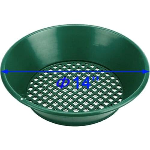 14 Inch Gold Panning Sieve New Green Plastic River Gold Sieve Sieve Gold Plate Mesh Sieve Plate Promotion Activity Fast Delivery