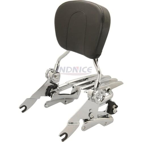 Sissybar Backrest + Docking hardware kits + luggage Rack For harley Touring Street Glide roadking ultra CVO 2014-2017