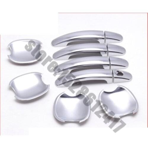 Car styling ABS Chrome Door Handle Bowl Trim Door handle Protective covering Cover Trim for Ford Focus 2012-2018