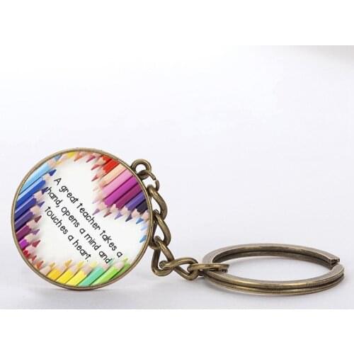 SUTEYI Hot teachers gift sale Merci Maitresse exquisite keychain in hand I am a granny that tears key chain ring jewelry Pendant