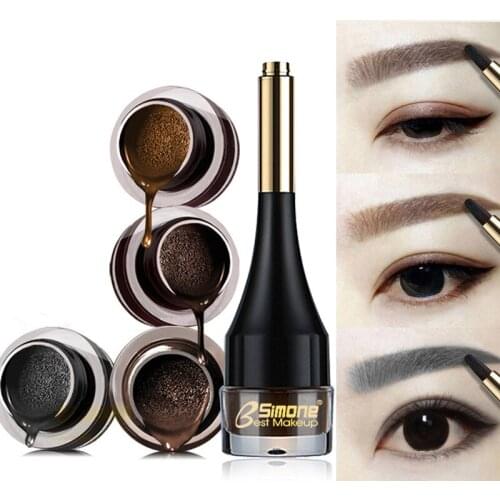 4 Color Waterproof Eyebrow Cream Enhancers Air-cushion Dye Long Lasting Eye Brows Gel Brown Liquid Eyebrows Tint Makeup Cosmetic