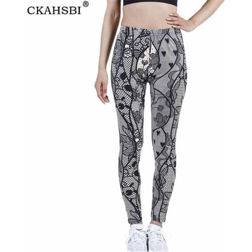 CKAHSBI Women Yoga Pants Sports Leggings Sportswear Stretchy Fitness Gym Exercise High Waist Push Up Graffiti Pattern Bottom
