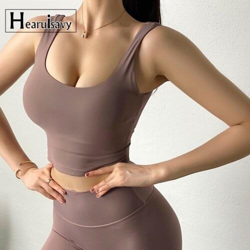 Women Sports Bra Running Crop Top Yoga Brassiere Workout Tank Gym Fitness Vest Tape bra Padded Underwear Running Vest