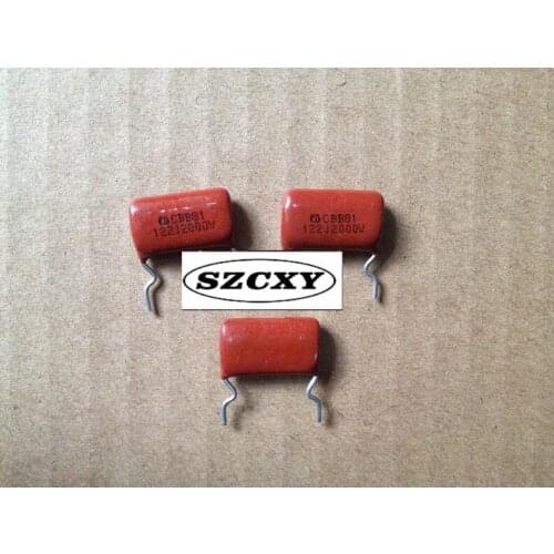 100% new 50PCS 0.0012UF 2000V 122J 1.2NF/2KV CBB81 high voltage film capacitor FOOT15MM