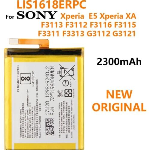 100% Genuine Battery For SONY Xperia E5 Xperia XA F3113 F3112 F3116 F3115 F3311 F3313 G3112 G3121 2300mAh LIS1618ERPC+track code