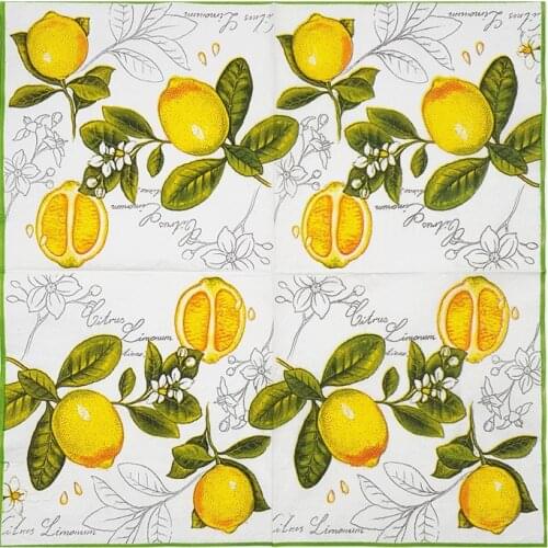 Decoupage Napkins Clover Leaf Green Plants Floral Paper Napkins for Decoupage Disposable Decorative Party Tissue Tableware