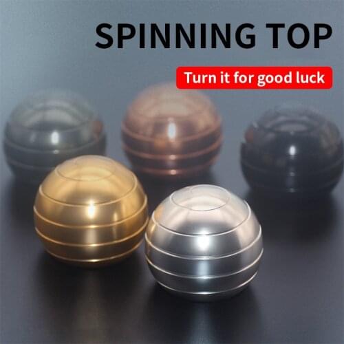 2020 Llusion Flowing Desk Ball Decompression Toy Aluminum Alloy Top Metal Spinning Toy Kids Kinetic Anti Stress Rotating Gif
