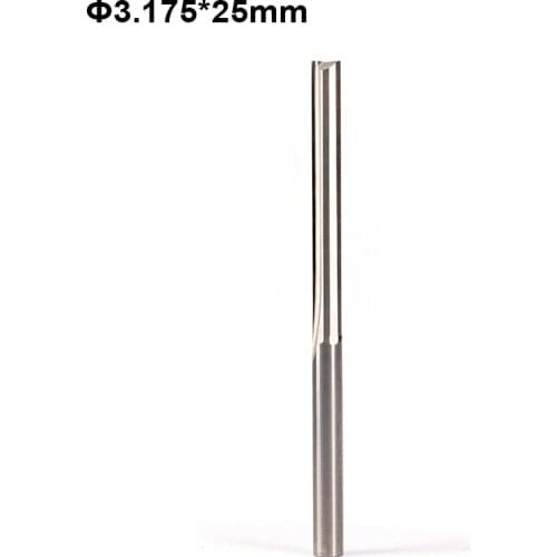 5pcs Two Flutes Straight Router Bits 3.175mm Shank 25mm CEL Milling Cutter Wood CNC Straight Engraving Cutters End Mill Tools
