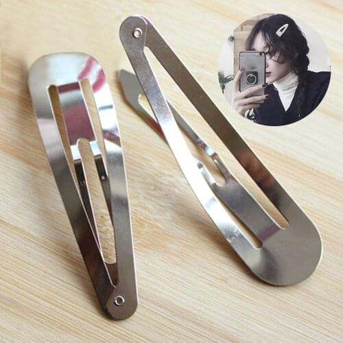 50pcs/lot Silver Tone Snap Hair Clips 4cm Craft Bow Handmade Diy Hair Accessories For Women Girls Hairgrip Hair Clip