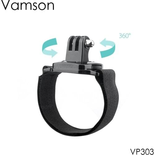 Vamson for GoPro Accessories 360 Degree Rotation Mini Hand Wrist Strap Band for Gopro Hero 8 7 6 5 4 3 for SJCAM yi 4K VP303