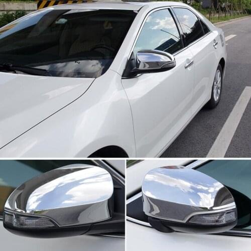 Free Shipping ABS Chrome Car Side Door Rearview Mirror Protect Frame Cover Trim For Toyota Camry 2015 Car Styling Accessories