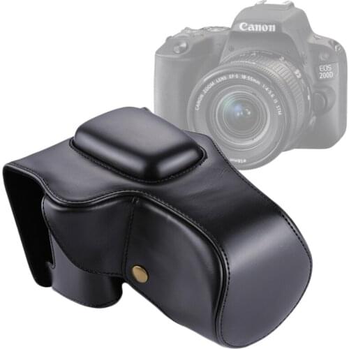 PULUZ For Canon EOS 200D Camera Case Full Body Camera PU Leather Case Bag 18-55mm Lens Protective Cover For Canon EOS 200D bag